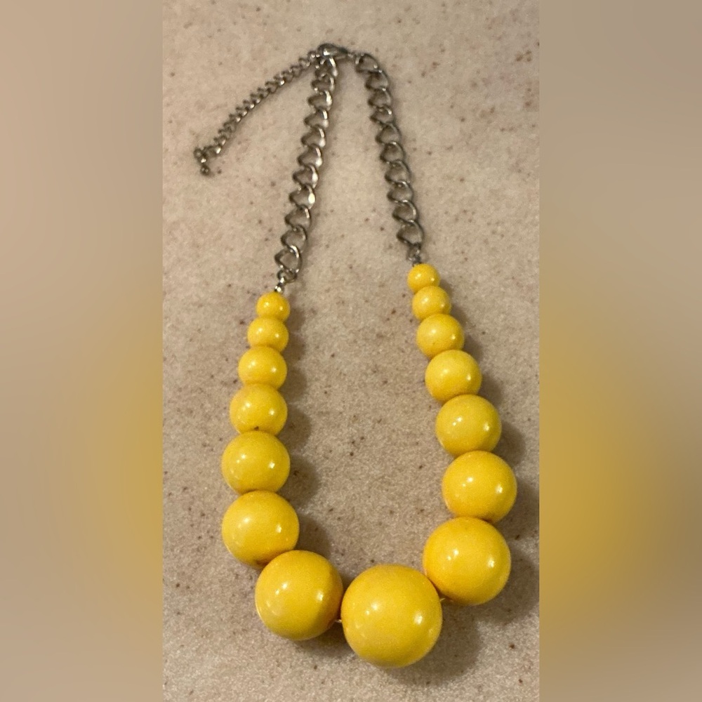 Yellow Beaded Necklace